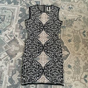 BCBG Maxazria Geometric Bodycon Dress Size Small